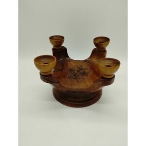 Vtg Reuge Musical Candle Holder The Magic Flute Handmade Switzerland Revolving